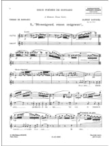 2 Poèmes de Ronsard Opus 26 - ROUSSEL - Partition - Flûte traversière